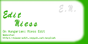 edit miess business card